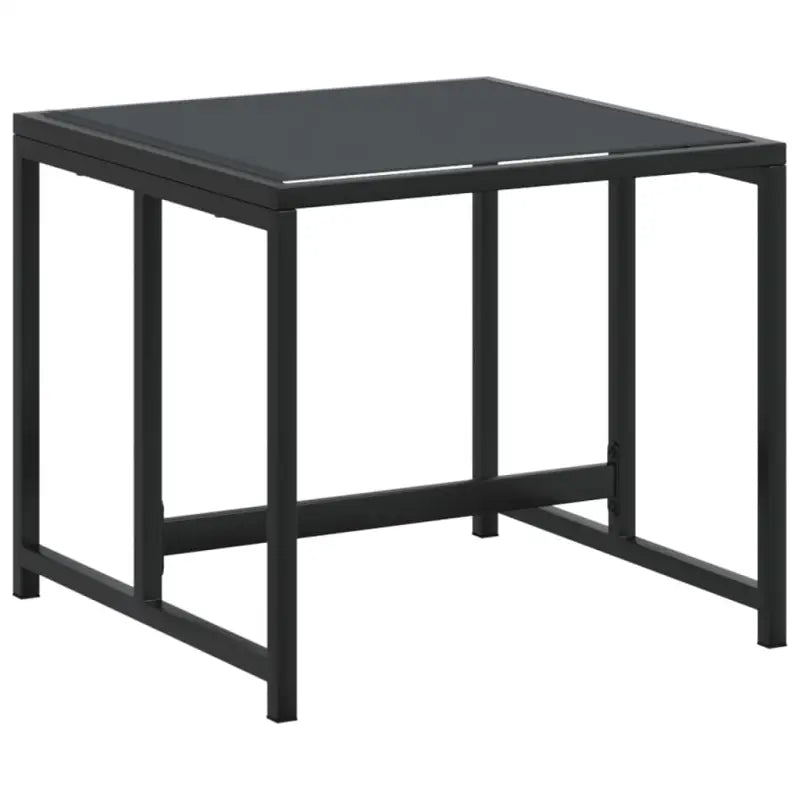 Tuinset van zwart gepoedercoat staal voor buiten en terras - Tuinsets