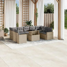 Tuinset van zwart materiaal en gepoedercoat staal met actuele afmetingen - Beige en grijs / zonder opbergruimte