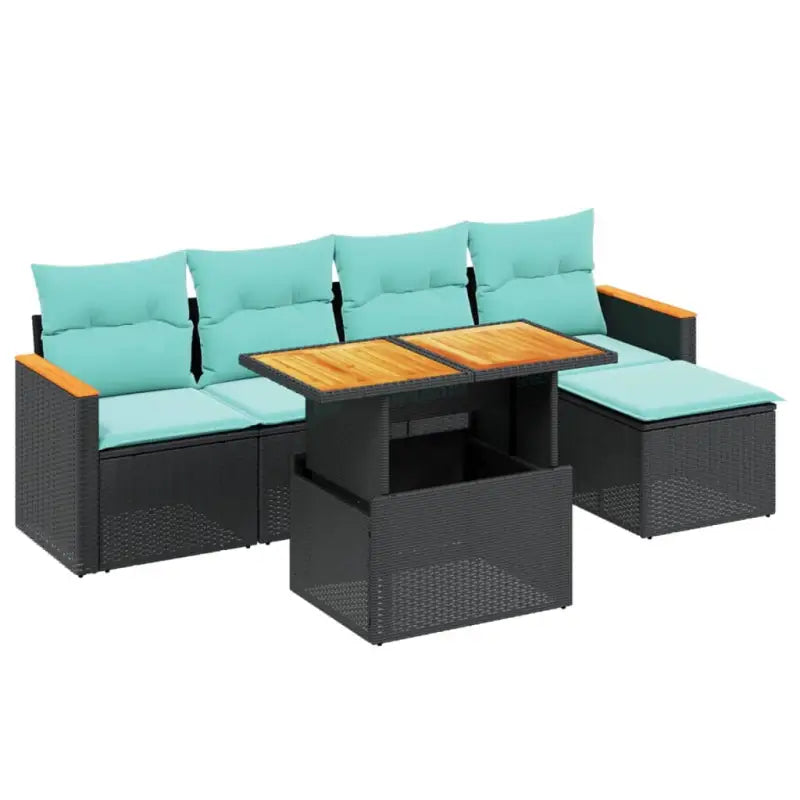 Tuinset van zwart materiaal met gepoedercoat staal en diverse afmetingen - Tuinsets