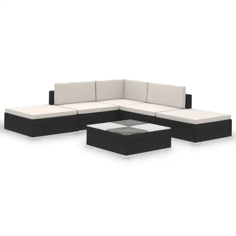 Tuinset voor stijl en comfort het hele jaar door buitengebruik - Zwart - Tuinsets