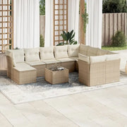 Tuinsets in beige materiaal met gepoedercoat staal en afmetingen - Tuinsets