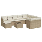 Tuinsets in beige materiaal met gepoedercoat staal en afmetingen - Tuinsets
