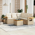 Tuinsets in beige materiaal met gepoedercoat staal en comfortabele afmetingen zitting - beige en crèmekleurig