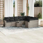 Tuinsets in beige materiaal met gepoedercoat staal en perfecte afmetingen - Lichtgrijs / Met tafel - Tuinsets