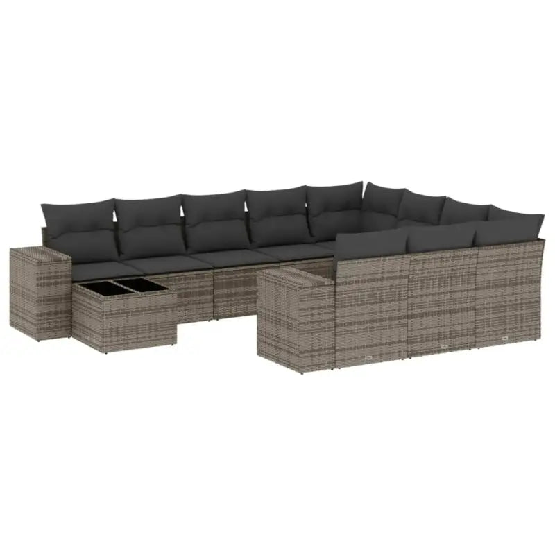 Tuinsets in grijs materiaal met gepoedercoat staal en afmetingen - Tuinsets
