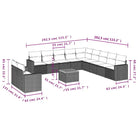 Tuinsets in grijs materiaal met gepoedercoat staal en afmetingen - Grijs - Tuinsets