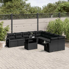 Tuinsets in zwart materiaal met gepoedercoat staal en afmetingen - Zwart / Met tafel - Tuinsets