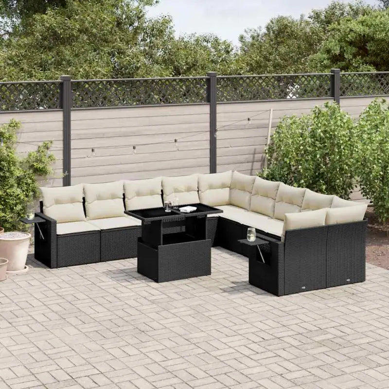 Tuinsets in zwart materiaal met gepoedercoat staal en afmetingen - Tuinsets