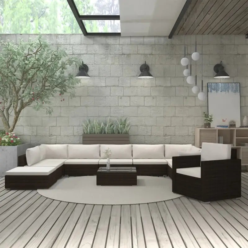 Tuinsets Levering Bevat Rattan Loungeset voor het hele jaar - Bruin - Tuinsets