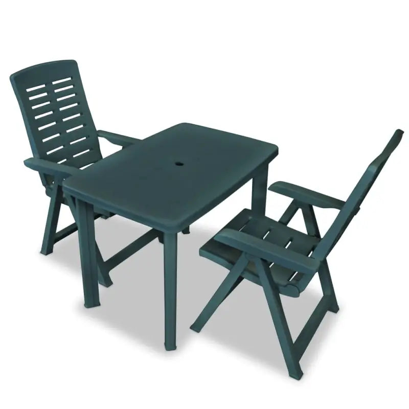 Tuinsets levering bevat weerbestendige bistroset met parasolgat - Groen - Tuinsets