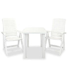 Tuinsets levering bevat weerbestendige bistroset met parasolgat - Wit - Tuinsets