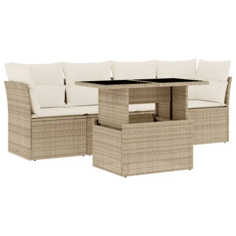 Tuinsets met beige materiaal en gepoedercoat staal afmetingen - Tuinsets