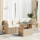 Tuinsets met beige materiaal en gepoedercoat staal afmetingen - beige en crèmekleurig / met opbergruimte - Tuinsets