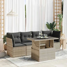 Tuinsets met beige materiaal en gepoedercoat staal afmetingen - Lichtgrijs / met opbergruimte - Tuinsets