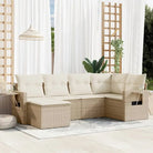 Tuinsets met beige materiaal en gepoedercoat staal afmetingen - beige en crèmekleurig / Met tafel - Tuinsets