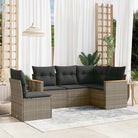 Tuinsets met beige materiaal en gepoedercoat staal voor buitenplezier - Grijs / Zonder tafel - Tuinsets