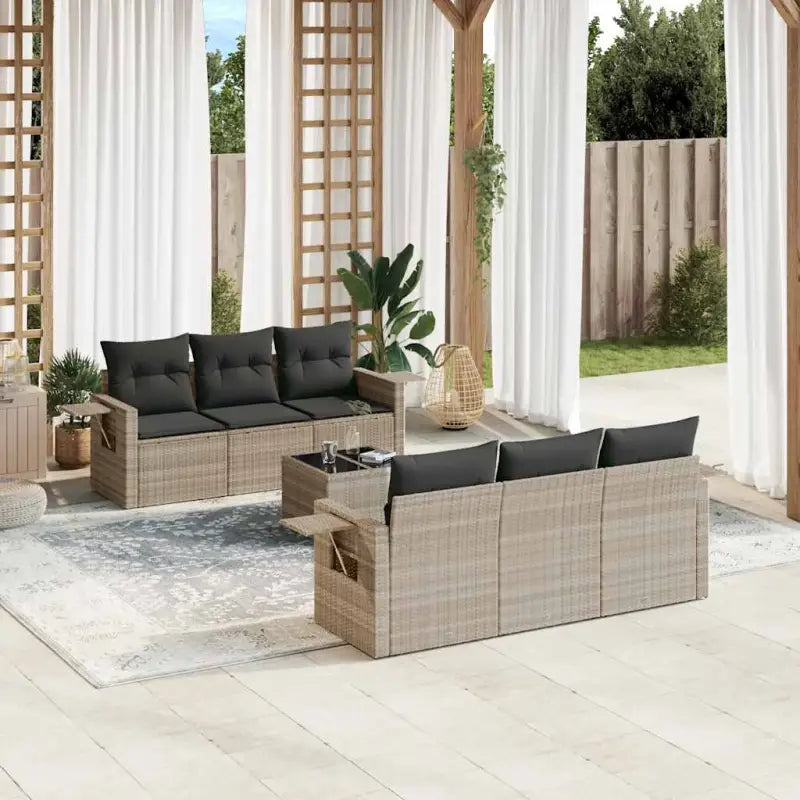 Tuinsets met beige materiaal en gepoedercoat staal voor jouw terras - Lichtgrijs - Tuinsets