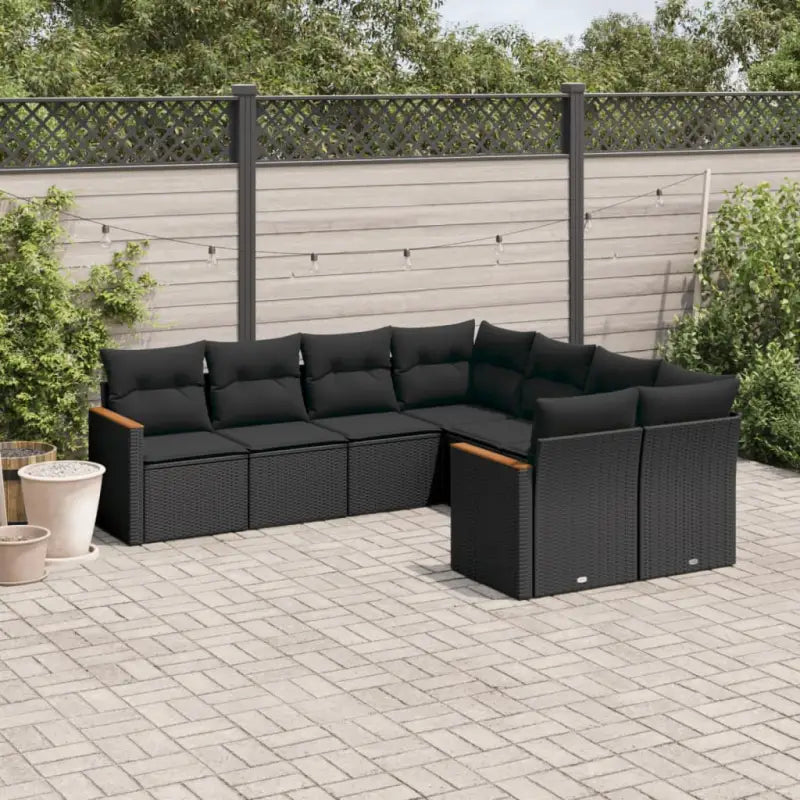 Tuinsets met gemengd beige materiaal en gepoedercoat staal afmetingen - Zwart - Tuinsets