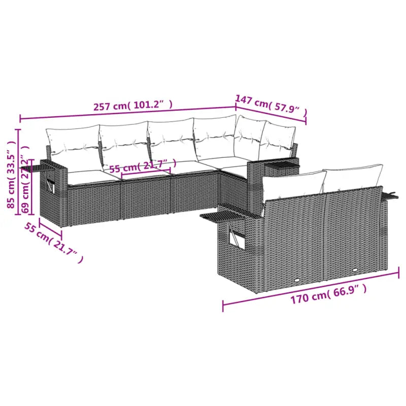 Tuinsets met gepoedercoat staal en beige materiaal voor buitenplezier - Tuinsets