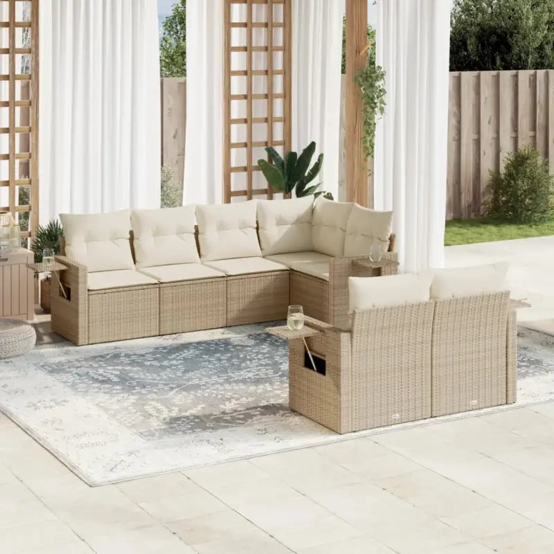 Tuinsets met gepoedercoat staal en beige materiaal voor buitenplezier - beige en crèmekleurig - Tuinsets
