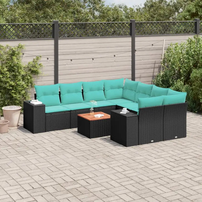 Tuinsets met grijs materiaal en gepoedercoat staal voor buiten ontspanning - Zwart en blauw - Tuinsets