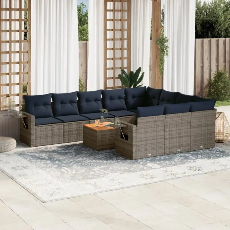 Tuinsets met grijs materiaal en gepoedercoat staal voor comfort - Tuinsets
