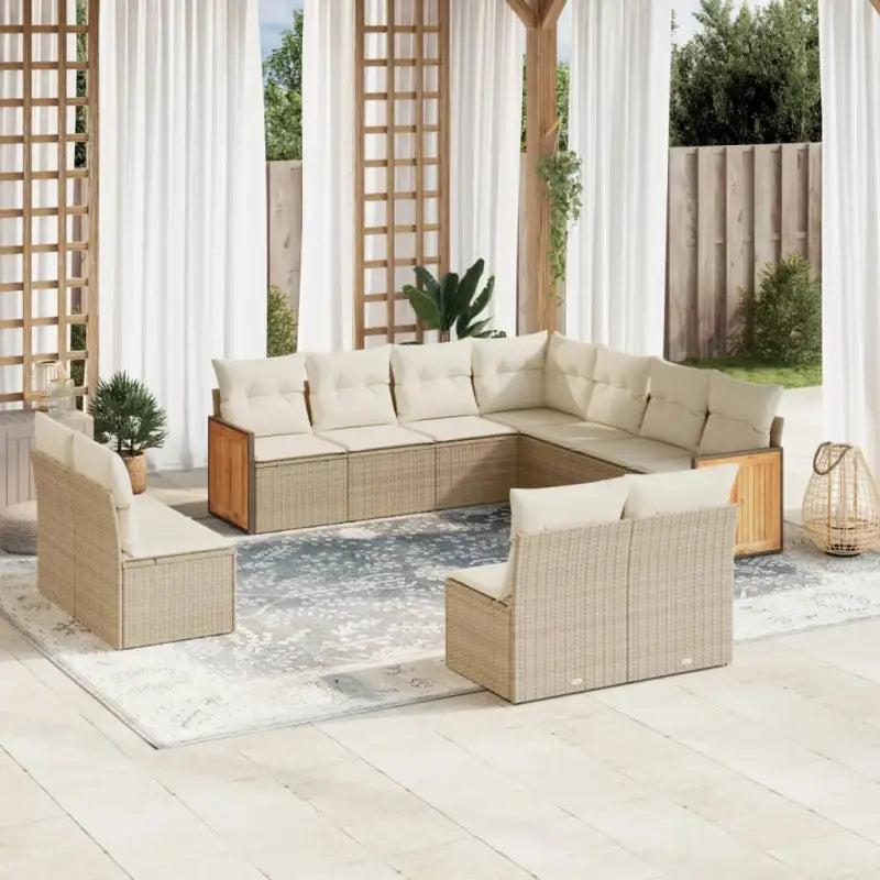 Tuinsets met grijs materiaal en waterdichte zak voor buitencomfort - beige en crèmekleurig / Zonder tafel - Tuinsets