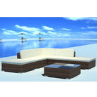 Tuinsets met levering bevat rattan lounge set voor alle seizoenen - Bruin - Tuinsets