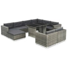 Tuinsets met levering bevat rattan loungeset voor het hele jaar buiten - Grijs - Tuinsets