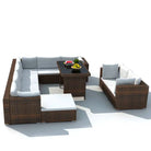 Tuinsets met levering bevat rattan loungeset voor het hele jaar buiten - Tuinsets