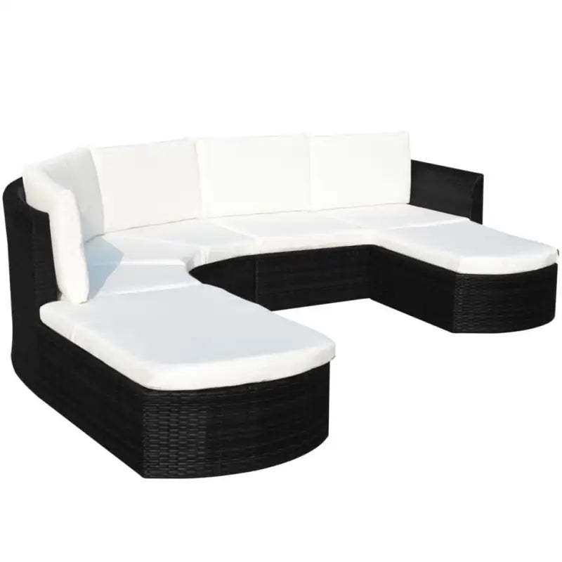 Tuinsets met levering bevat rattan loungeset voor het hele jaar - Zwart - Tuinsets