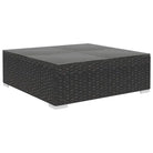Tuinsets met levering bevat stijlvolle rattan loungeset voor het hele jaar - Zwart en crème - Tuinsets