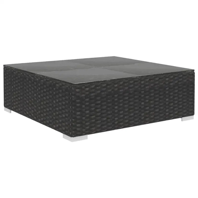 Tuinsets met levering bevat stijlvolle rattan loungeset voor het hele jaar - Zwart en crème - Tuinsets