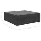 Tuinsets met levering bevat stijlvolle rattan loungeset voor het hele jaar - Zwart en crème - Tuinsets