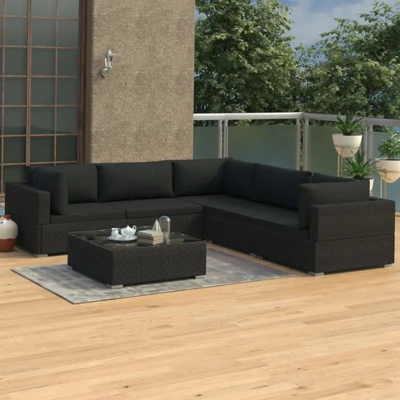 Tuinsets met levering bevat voor alle seizoenen in de tuin of op terras - Zwart - Tuinsets