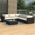 Tuinsets met levering bevat voor alle seizoenen in de tuin of op terras - Zwart en crème - Tuinsets