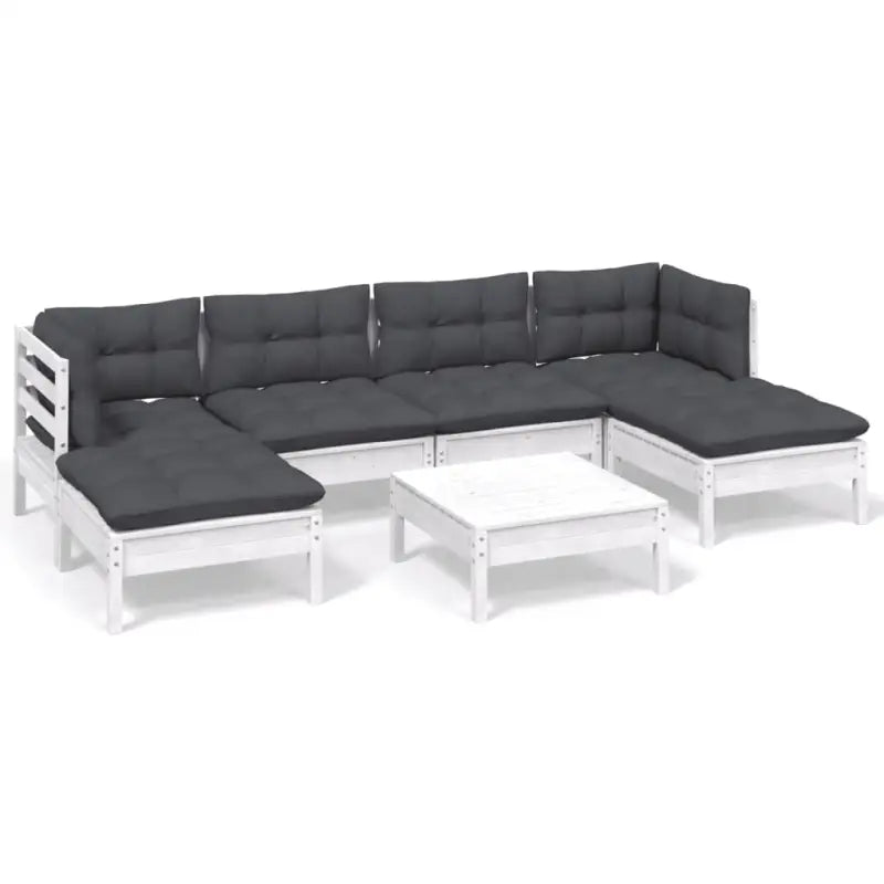Tuinsets met massief grenenhout en comfortabele rugzijkussen - Tuinsets
