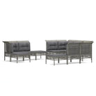 Tuinsets met poly rattan en breedte zitting voor comfortabele buitenruimte - 4x hoek + 4x midden + 3x voetensteun