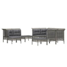 Tuinsets met poly rattan en breedte zitting voor comfortabele buitenruimte - 4x hoek + 4x midden + 3x voetensteun