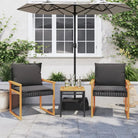 Tuinsets met poly rattan en comfortabele zitervaring in natuurlijke afwerking - Tuinsets