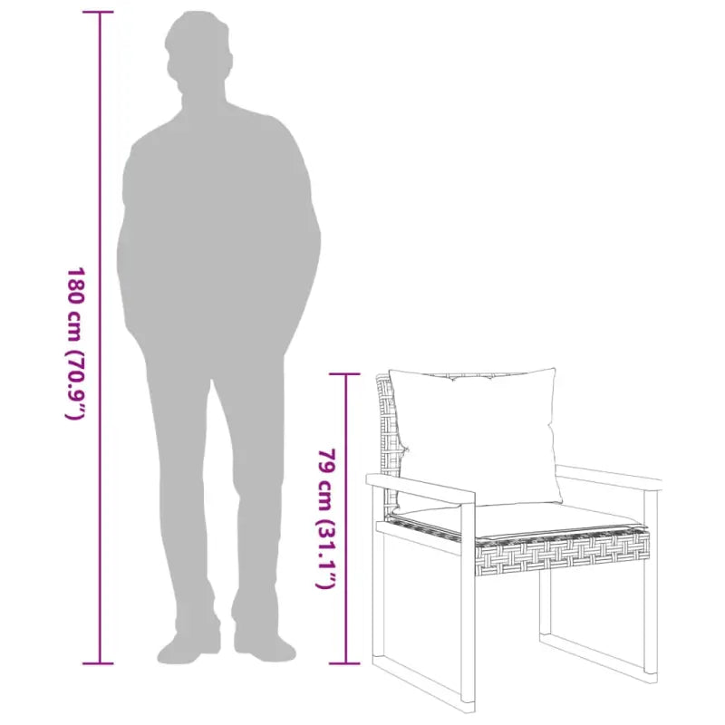 Tuinsets met poly rattan en comfortabele zitervaring in natuurlijke afwerking - Tuinsets