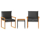 Tuinsets met poly rattan en comfortabele zitervaring in natuurlijke afwerking - Tuinsets