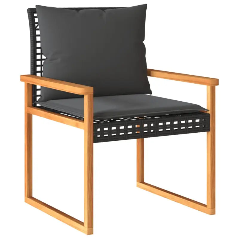 Tuinsets met poly rattan en comfortabele zitervaring in natuurlijke afwerking - Tuinsets