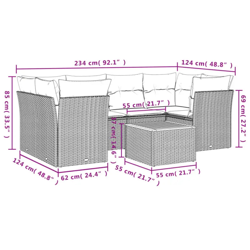 Tuinsets met poly rattan en gepoedercoat staal voor buitenplezier - Tuinsets