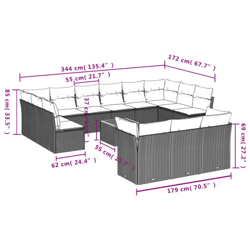 Tuinsets met poly rattan en gepoedercoat staal voor buitenplezier - Tuinsets