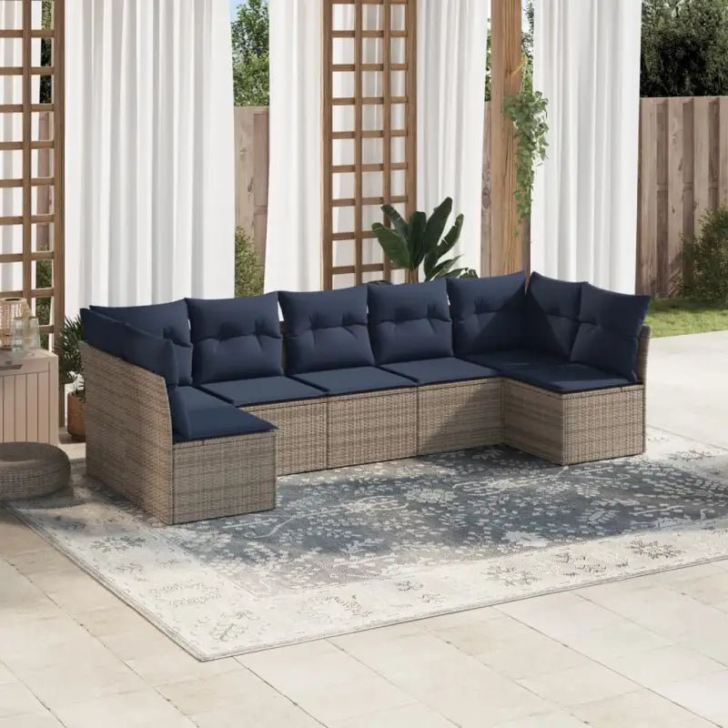 Tuinsets met Poly Rattan en Gepoedercoat Staal voor Buitenplezier - Grijs / Zonder tafel - Tuinsets