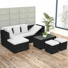 Tuinsets met stalen frame voor moderne elegantie levering bevat - Zwart en wit - Tuinsets