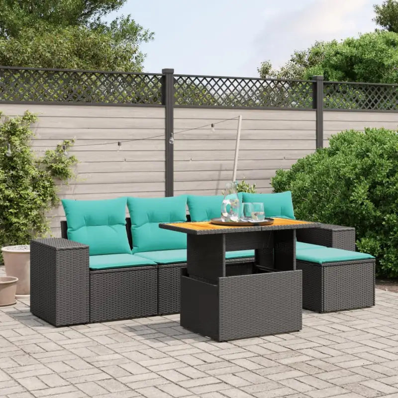 Tuinsets met zwart materiaal en gepoedercoat staal afmetingen - Tuinsets