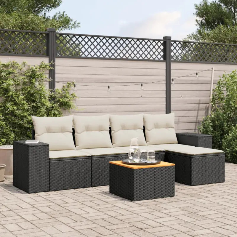 Tuinsets met zwart materiaal en gepoedercoat staal voor buitengebruik - Tuinsets