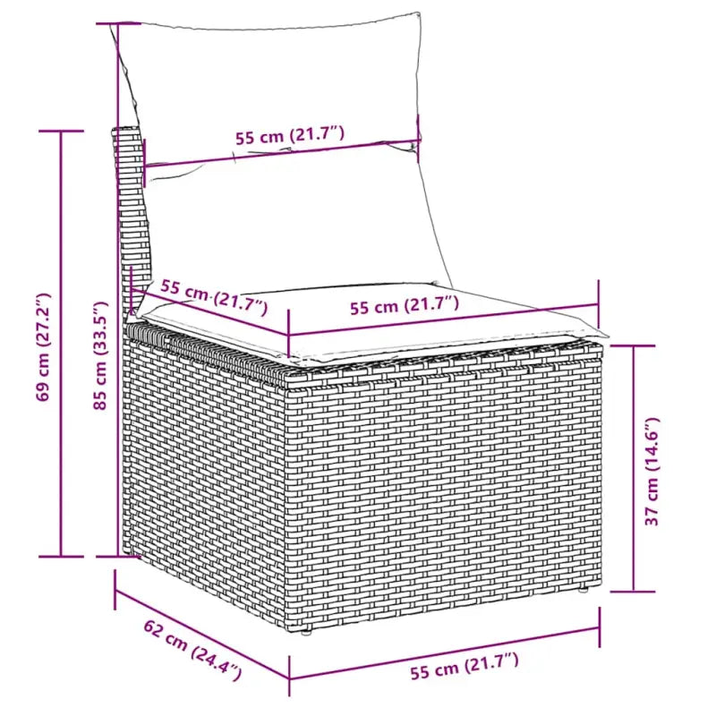 Tuinsets met zwart materiaal en gepoedercoat staal voor buitenruimte - Tuinsets